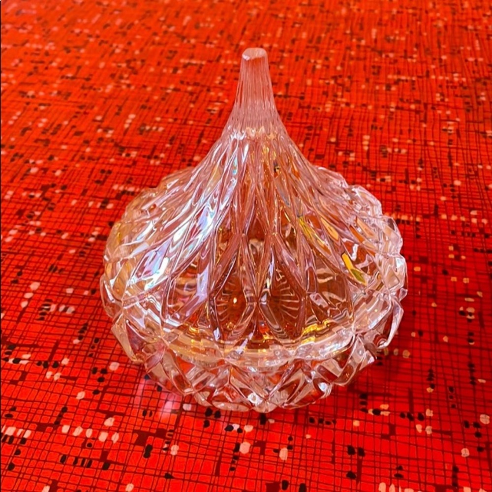 Hershey’s Kisses Crystal Covered Candy Dish Jewelry Dish New In Box